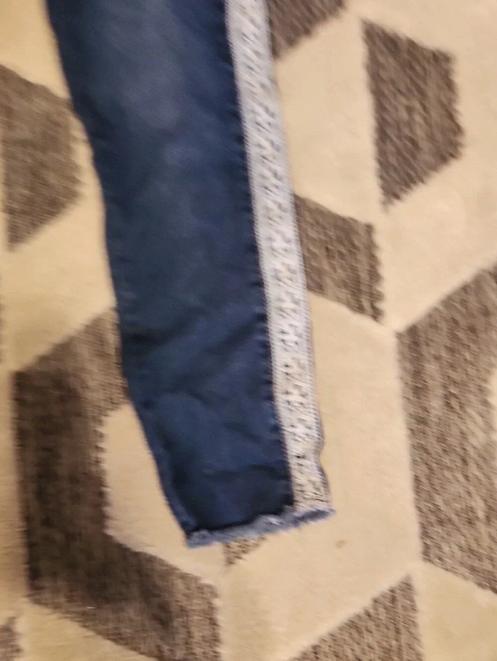 wonder nation Blue Skinny Jeans with White Lace Side Trim